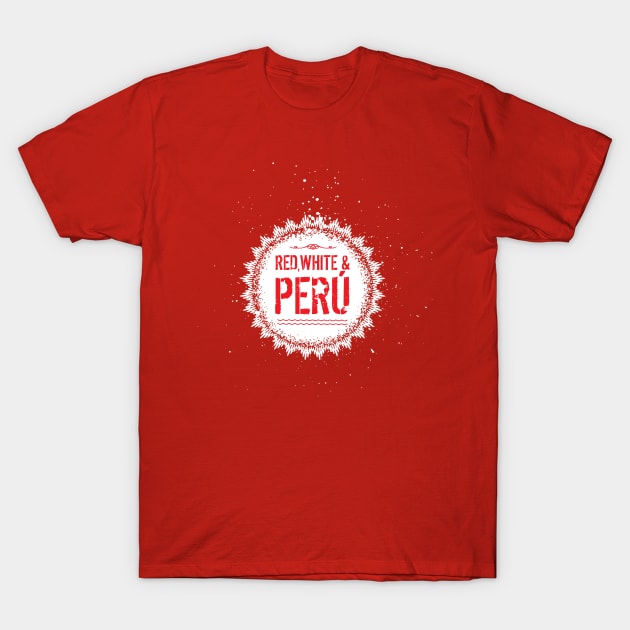 Red White and Peru burst T-Shirt by thedesignfarmer